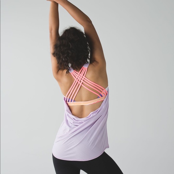 Lululemon Wild Tank | Gorgeous Color | Purple/Sunset | Shelf Bra | Size 2 - Picture 6 of 8